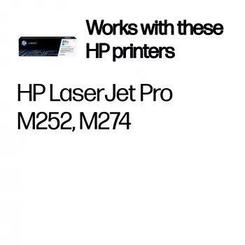 HP 201A Cyan Original LaserJet Toner kasetė. Spalvoto tonero puslapių išeiga: 1330 puslapių, Spausdinimo spalvos: Cianas, Kiekis pakuotėje: 1 vnt.