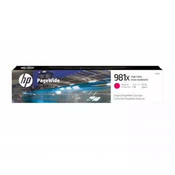 HP 981X didelės talpos purpurinis originalus „PageWide“ kasetė