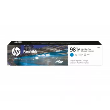 HP 981Y itin didelės išeigos žydra originali PageWide kasetė