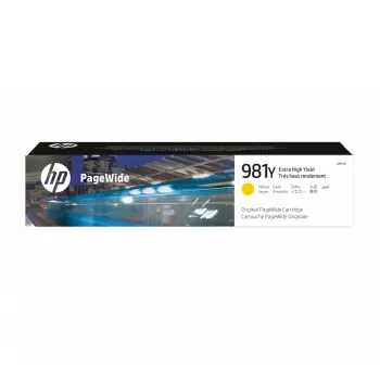 HP 981Y itin didelės išeigos geltona originali PageWide kasetė