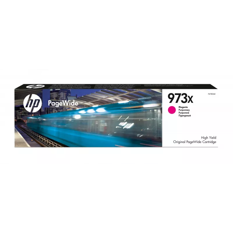 HP 973X didelės išeigos Purpurinė originali PageWide kasetė, Purpurinė, 1 vnt., 7000 puslapių