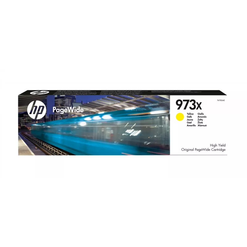 HP 973X Didelio našumo geltona originali PageWide kasetė, geltona, 1 vnt., 7000 puslapių