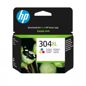 HP 304XL trijų spalvų originali rašalo kasetė