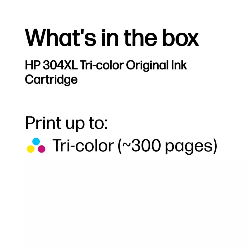 HP 304XL trijų spalvų originali rašalo kasetė
