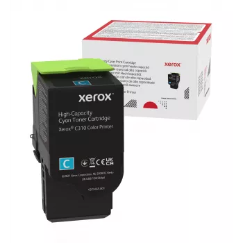 Xerox Genuine ® C310 spalvoto spausdintuvo / C315 spalvoto daugiafunkcio spausdintuvo žydros spalvos didelės talpos dažų kasetė (5500 puslapių) – 006R04365