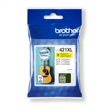 Brother LC-421XLY rašalo kasetė 1 vnt. Originali didelės (XL) talpos geltona