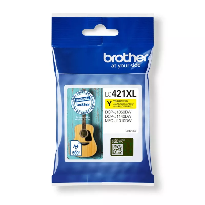 Brother LC-421XLY rašalo kasetė 1 vnt. Originali didelės (XL) talpos geltona