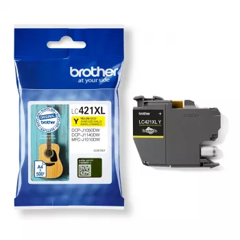 Brother LC-421XLY rašalo kasetė 1 vnt. Originali didelės (XL) talpos geltona