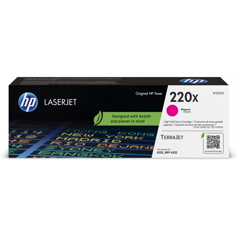 Tonerio kasetė HP 220X W2203X 6000 puslapių, raudona