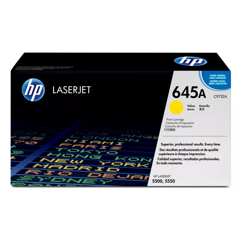 Tonerių kasetė HP 645A C9732A 10000 puslapių Geltona