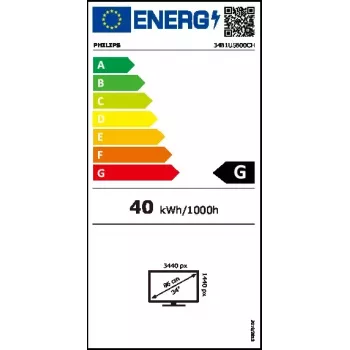 Philips 5000 serijos 34B1U5600CH/00 kompiuterio monitorius 86,4 cm (34 colių) 3440 x 1440 pikselių „Wide Quad HD“ LCD juodas