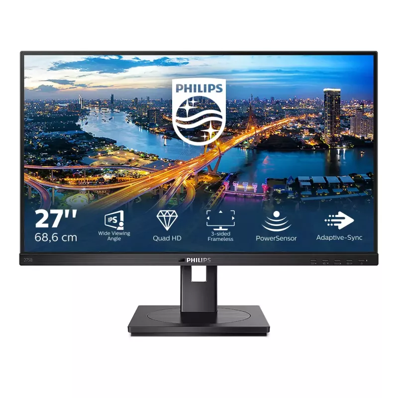 Philips B Line 275B1/00 kompiuterio monitorius 68,6 cm (27 colių) 2560 x 1440 pikselių 2K Ultra HD LCD juodas
