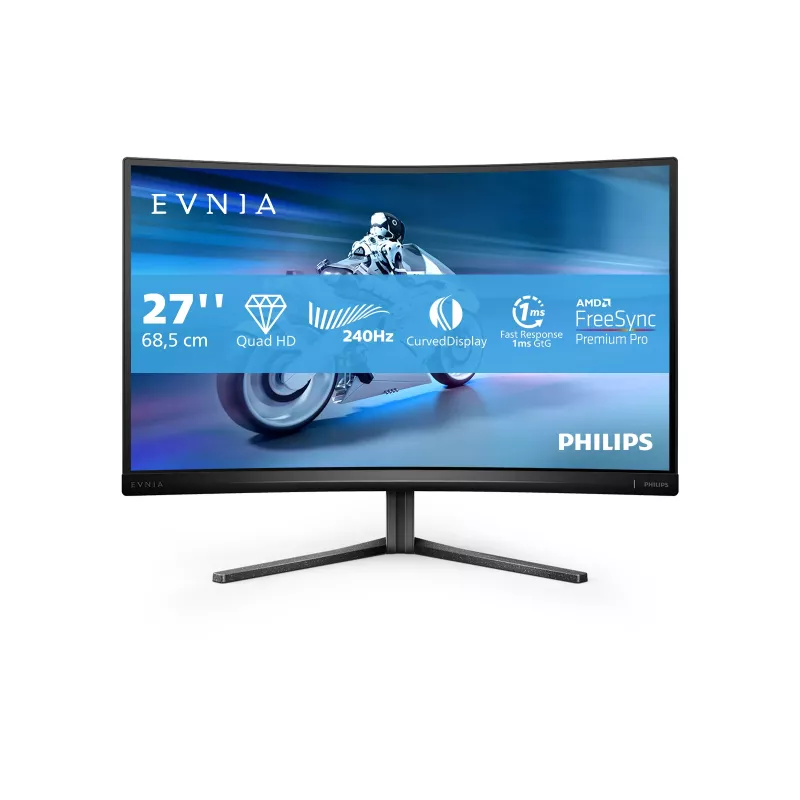 Philips 27M2C5500W/00 kompiuterio monitorius 68,6 cm (27 colių) 2560 x 1440 pikselių Quad HD LCD pilkas