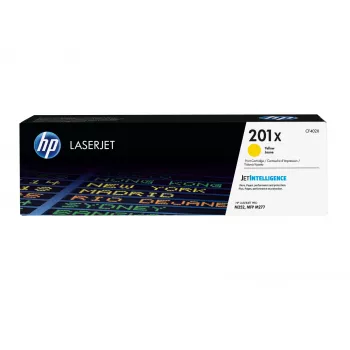 HP 201X didelės išeigos geltonas originalus LaserJet kasečių toneris, 2300 puslapių, geltona, 1 vnt.
