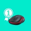 Pele Logitech M185 belaidė raudona