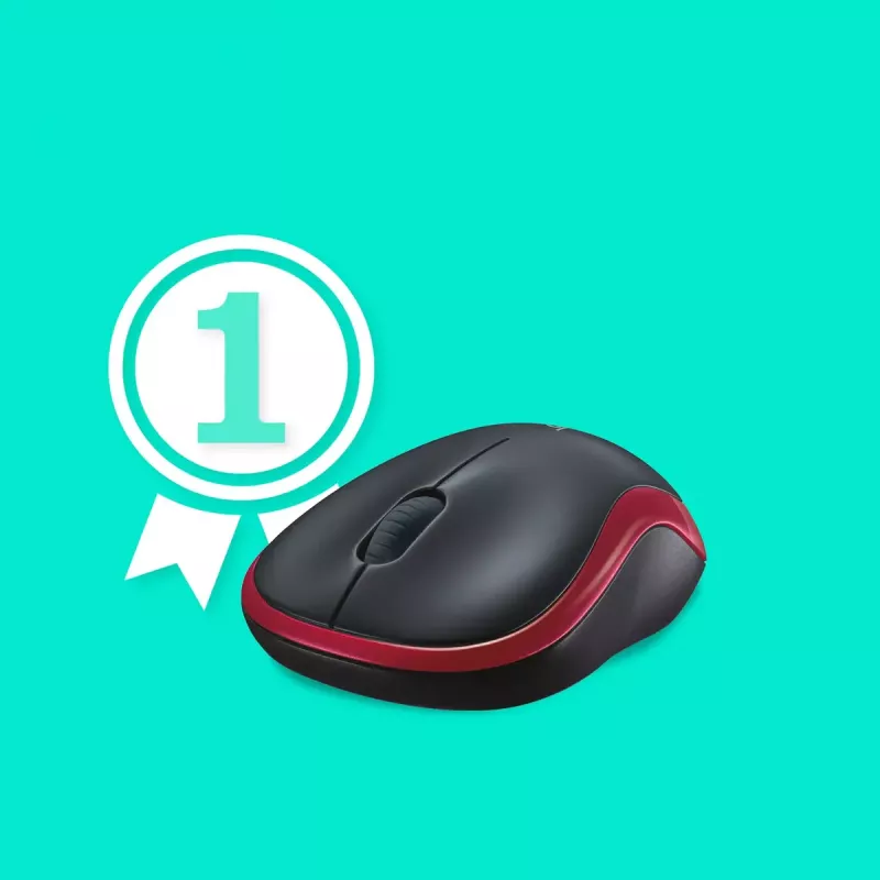 Pele Logitech M185 belaidė raudona