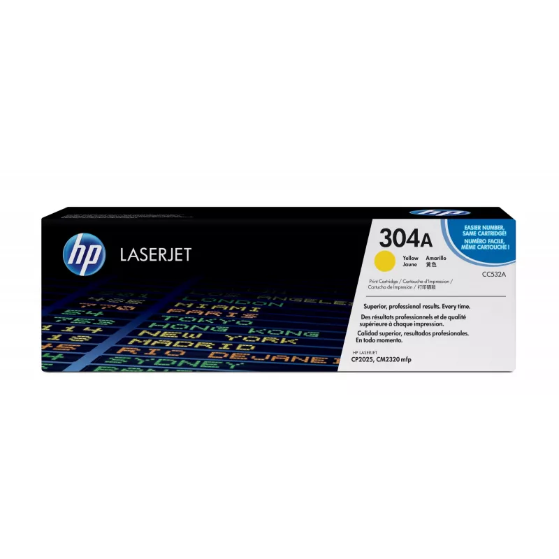 HP 304A geltona originali LaserJet tonerio kasetė, 2800 puslapių, geltona, 1 vnt.