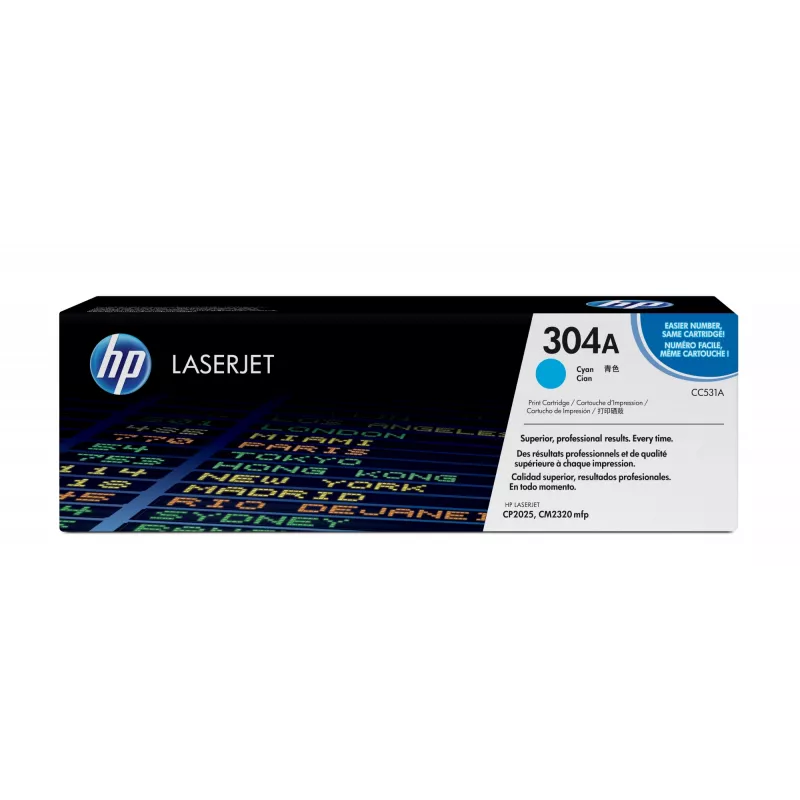 HP 304A Žydra Originali LaserJet tonerio kasetė, 2800 puslapių, Žydra, 1 vnt.