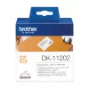 Siuntimo etiketės Brother DK11202 juoda ant balto 62 mm