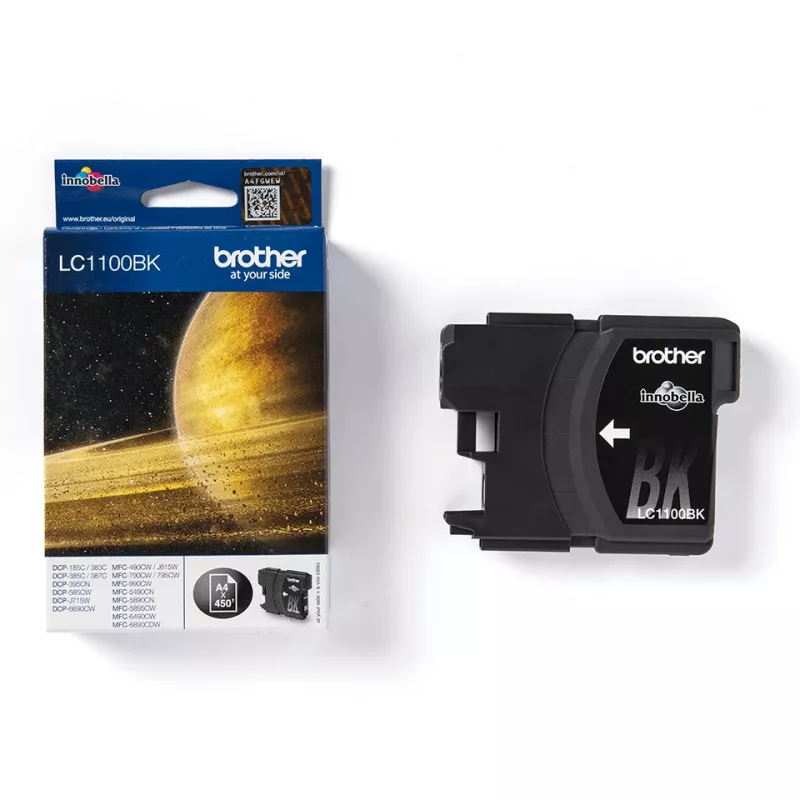 Brother LC1100BK rašalo kasetė 1 vnt. Originali juoda