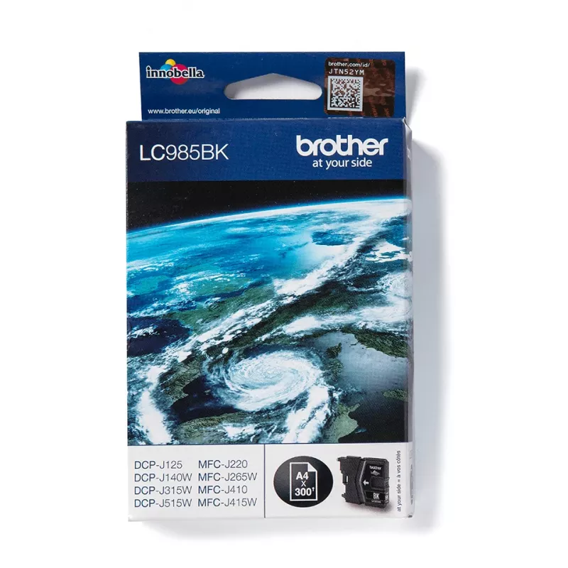Brother LC985BK rašalo kasetė, 1 vnt., Originali, juoda