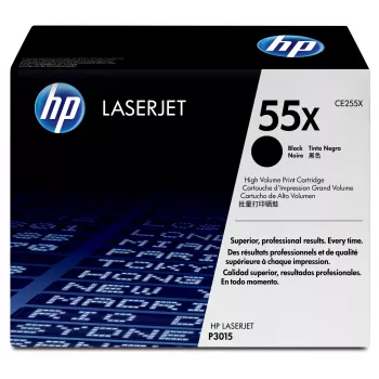 HP 55X didelės išeigos juoda originali LaserJet tonerio kasetė, 12500 puslapių, juoda, 1 vnt.