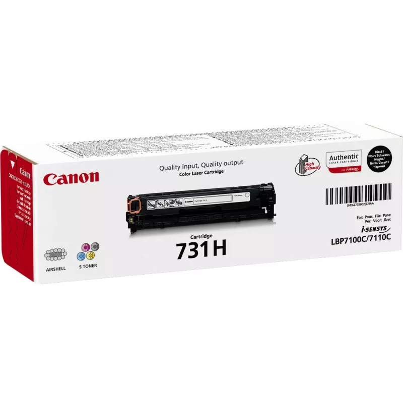 Tonerio kasetė Canon 731H 1 vnt. Originali Juoda 6000 puslapių