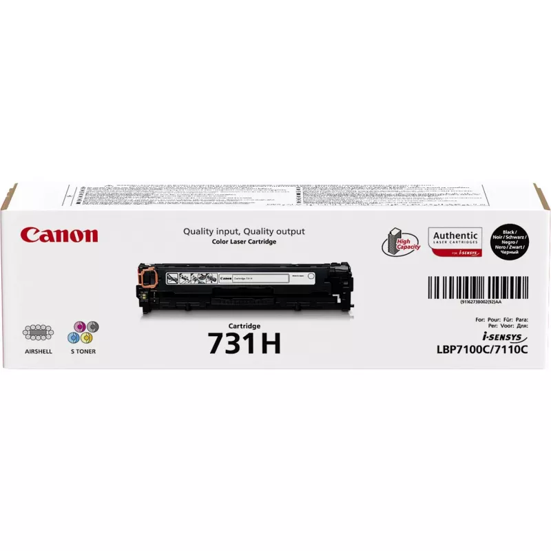 Tonerio kasetė Canon 731H 1 vnt. Originali Juoda 6000 puslapių