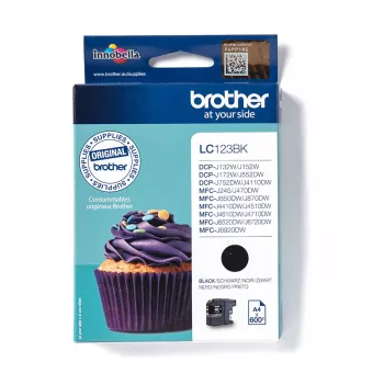 Brother LC123BK rašalo kasetė 1 vnt. Originali juoda