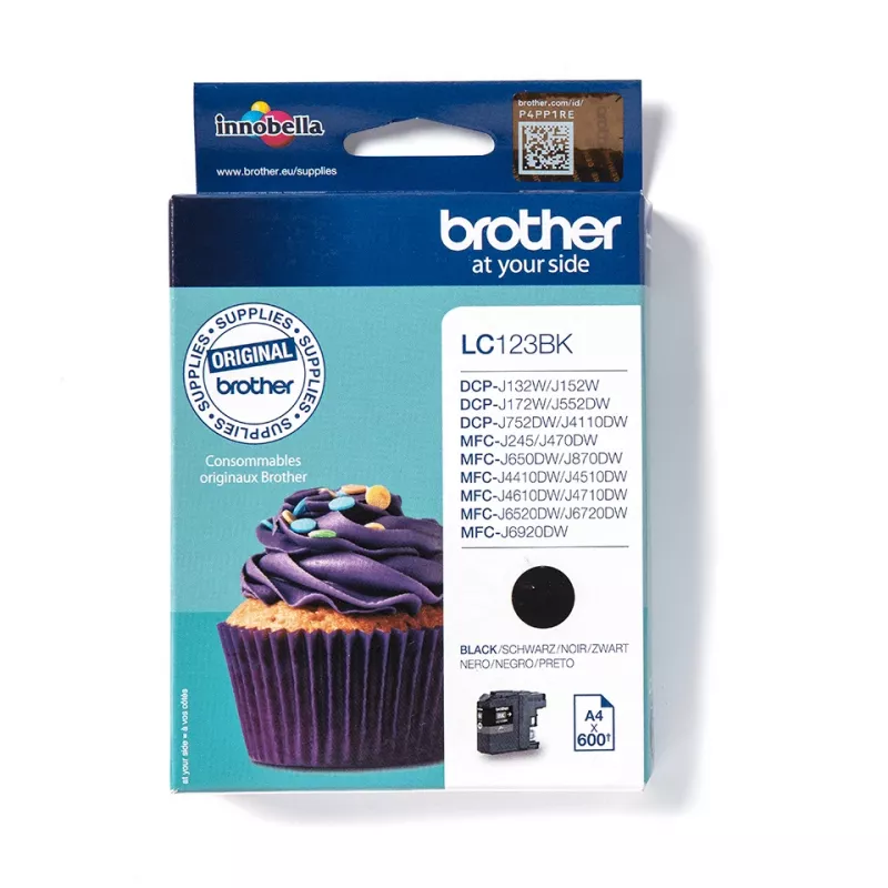 Brother LC123BK rašalo kasetė 1 vnt. Originali juoda