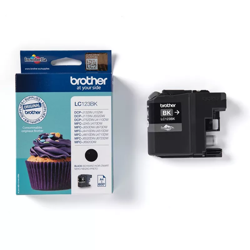 Brother LC123BK rašalo kasetė 1 vnt. Originali juoda