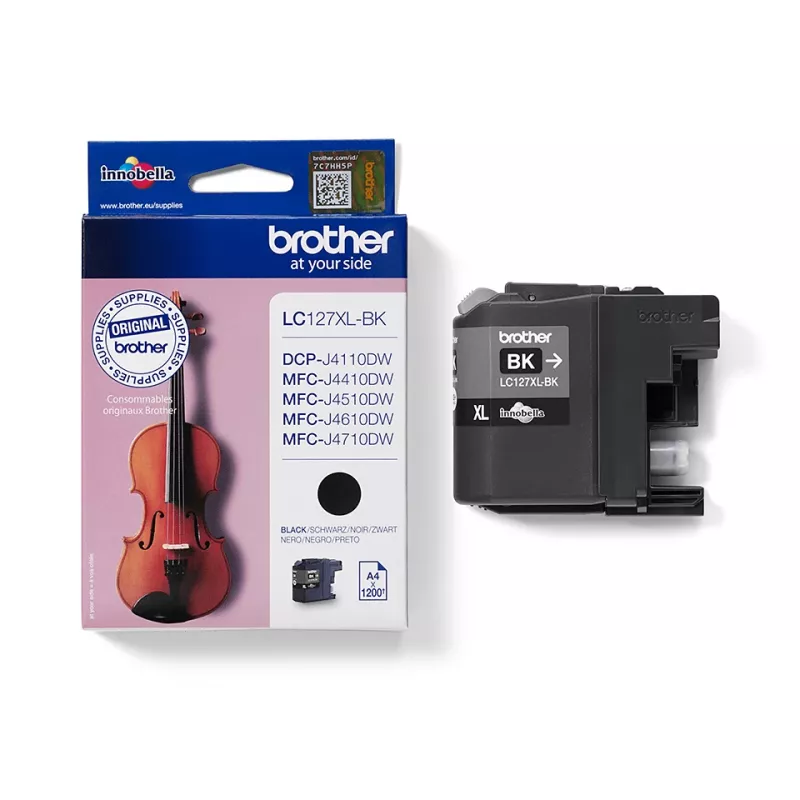 Brother LC127XLBK rašalo kasetė 1 vnt. Originali Extra (Super) High Yield juoda
