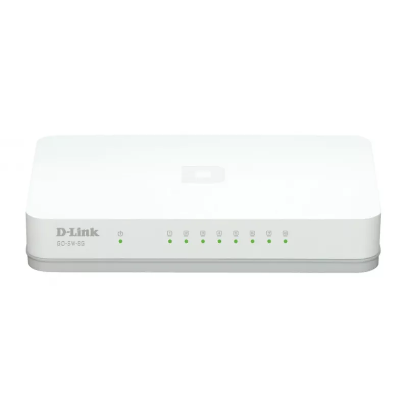D-Link GO-SW-8G/E tinklo jungiklis Nevaldomas Gigabit Ethernet (10/100/1000) Baltas