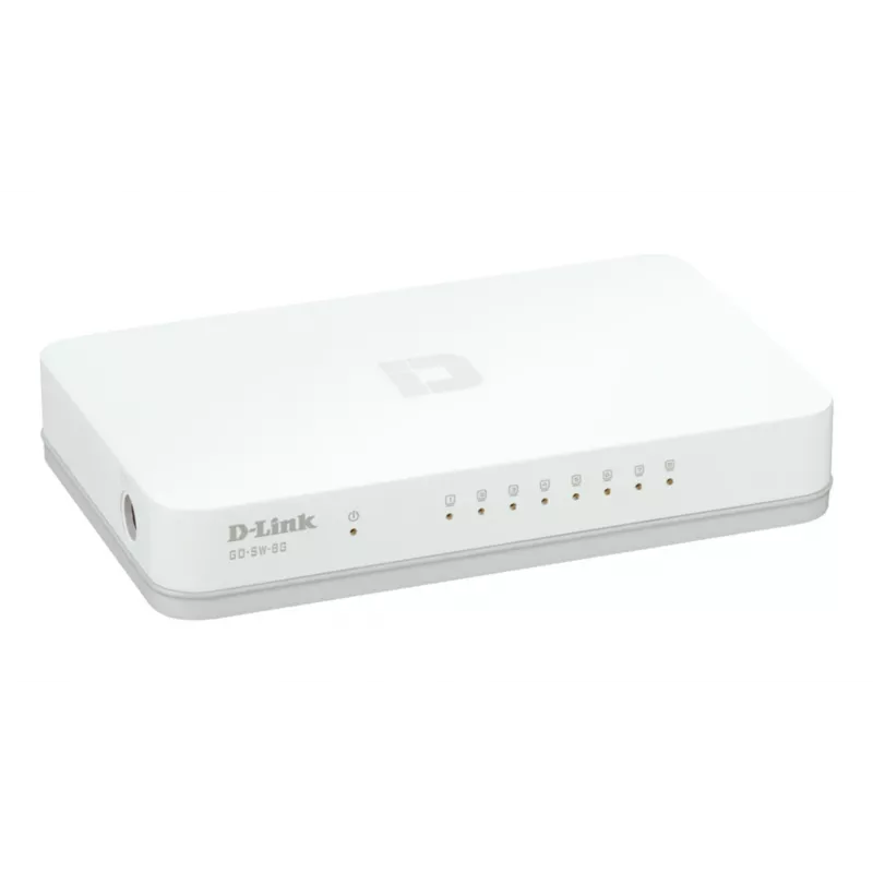 D-Link GO-SW-8G/E tinklo jungiklis Nevaldomas Gigabit Ethernet (10/100/1000) Baltas