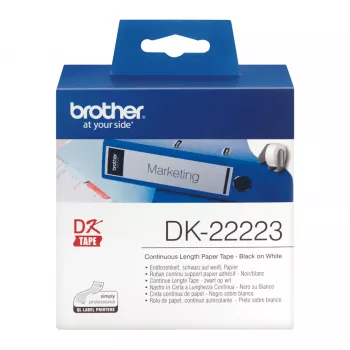 Brother DK-22223 spausdintuvo etiketė Balta