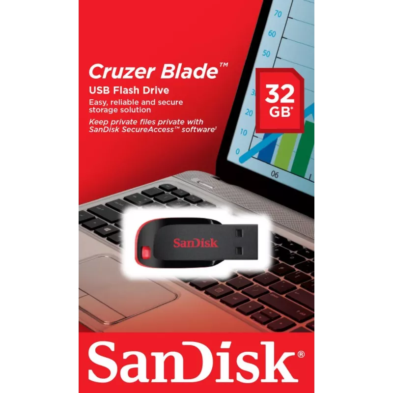WESTERN DIGITAL SanDisk Cruzer Blade - 32GB USB atmintinė - USB 2.0