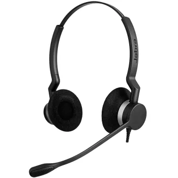 Jabra BIZ 2300 Duo, USB, MS, laidinis, biurui/skambučių centrui, 150–4500 Hz, 68 g, ausinės, juodos