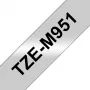 „Brother TZE-M951“ ženklinimo juosta, juoda ant sidabro