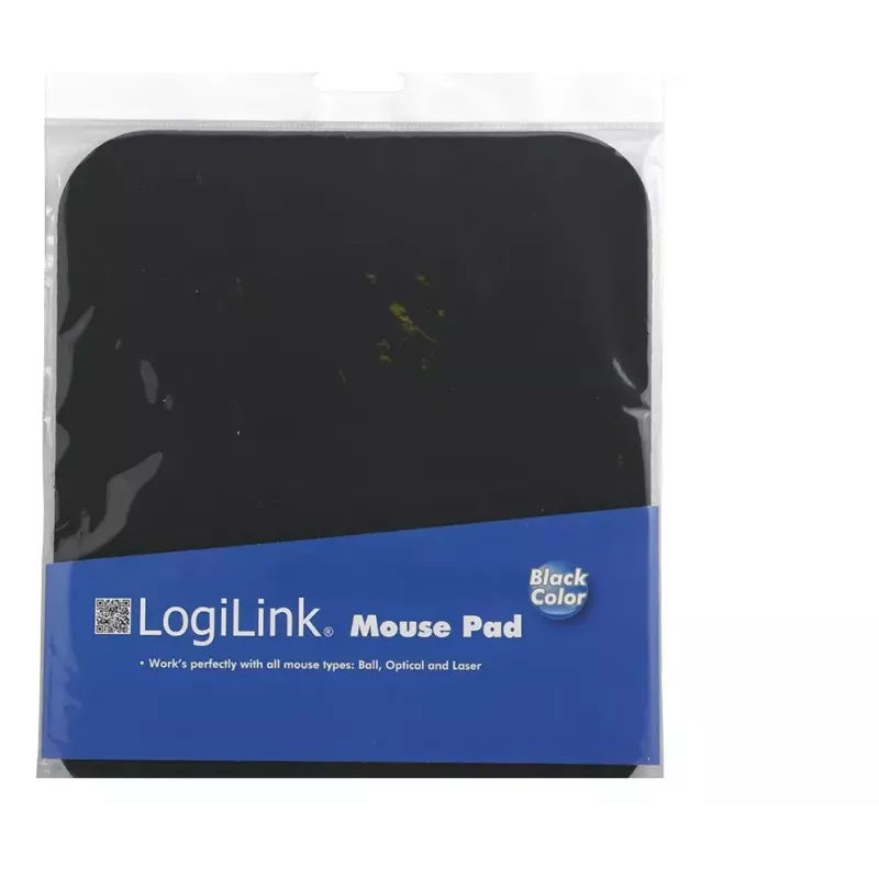 Pelės kilimėlis LOGILINK ID0096 — juodas, 250 × 220 mm, vienspalvis paviršius
