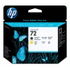 HP 72 matinės juodos ir geltonos spalvos „DesignJet“ spausdinimo galvutė