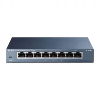 TP-Link 8 prievadų 10/100/1000Mbps darbalaukio tinklo jungiklis, nevaldomas, Gigabit Ethernet (10/100/1000), pilnas dvipusis ryšys