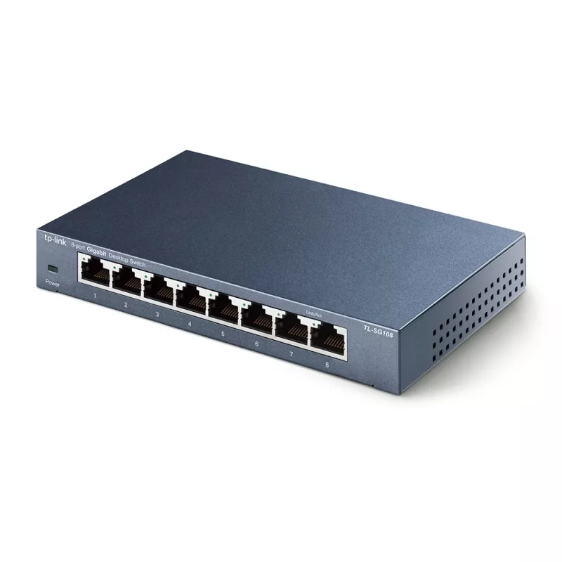 TP-Link 8 prievadų 10/100/1000Mbps darbalaukio tinklo jungiklis, nevaldomas, Gigabit Ethernet (10/100/1000), pilnas dvipusis ryšys