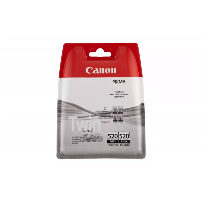 Canon 2932B012 PGI-520 rašalo kasetė, dviguba pakuotė, juoda
