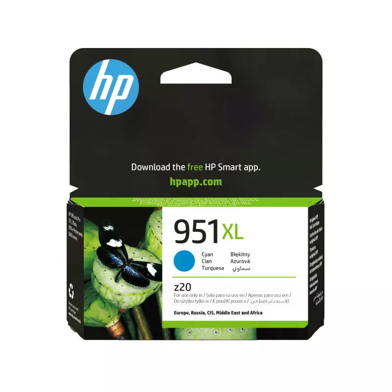 HP 951XL didelės talpos žydra originali kasetė