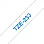 Brother TZE-233 juostelė etiketėms mėlyna ant baltos