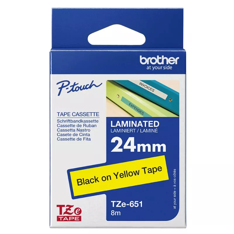 Žymėjimo juosta Brother TZE651 24mm geltona