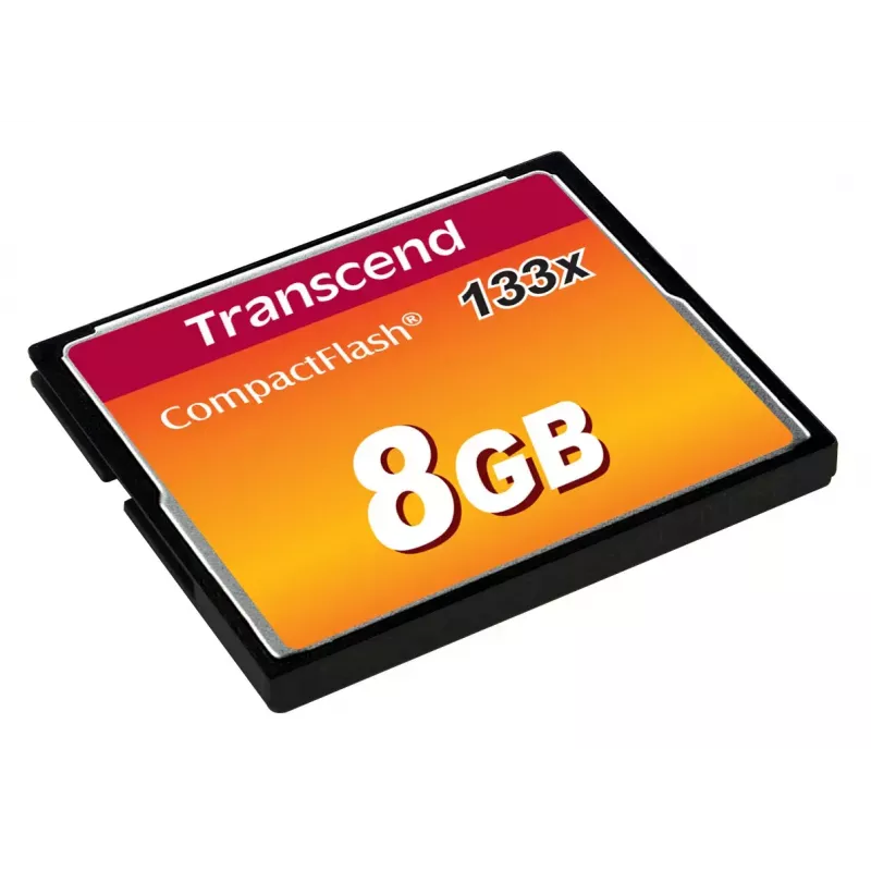 CompactFlash kortelė Transcend TS8GCF133, 8 GB, skaitymo greitis 50 MB/s, rašymo greitis 20 MB/s