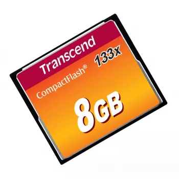 CompactFlash kortelė Transcend TS8GCF133, 8 GB, skaitymo greitis 50 MB/s, rašymo greitis 20 MB/s