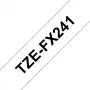 Brother TZE-FX241 etikečių juosta Juoda ant balto TZ