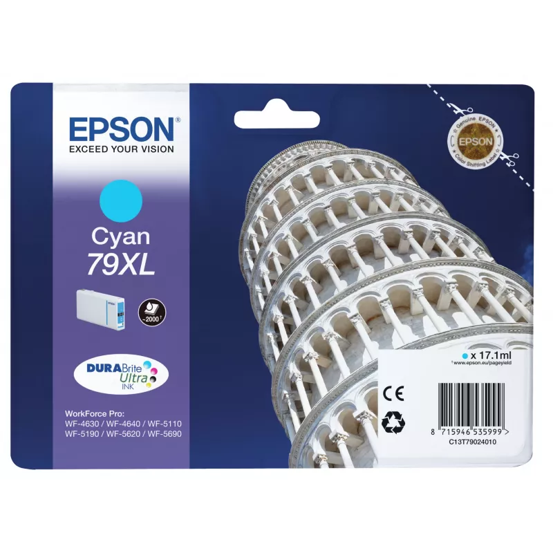 Rašalinė kasetė Epson 79XL C13T79024010 Žydra
